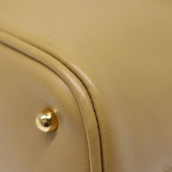 GUCCI Bamboo Hand Bag Leather 2way Beige Gold 000 2058 0290 Auth 86706 - Picture 13 of 16